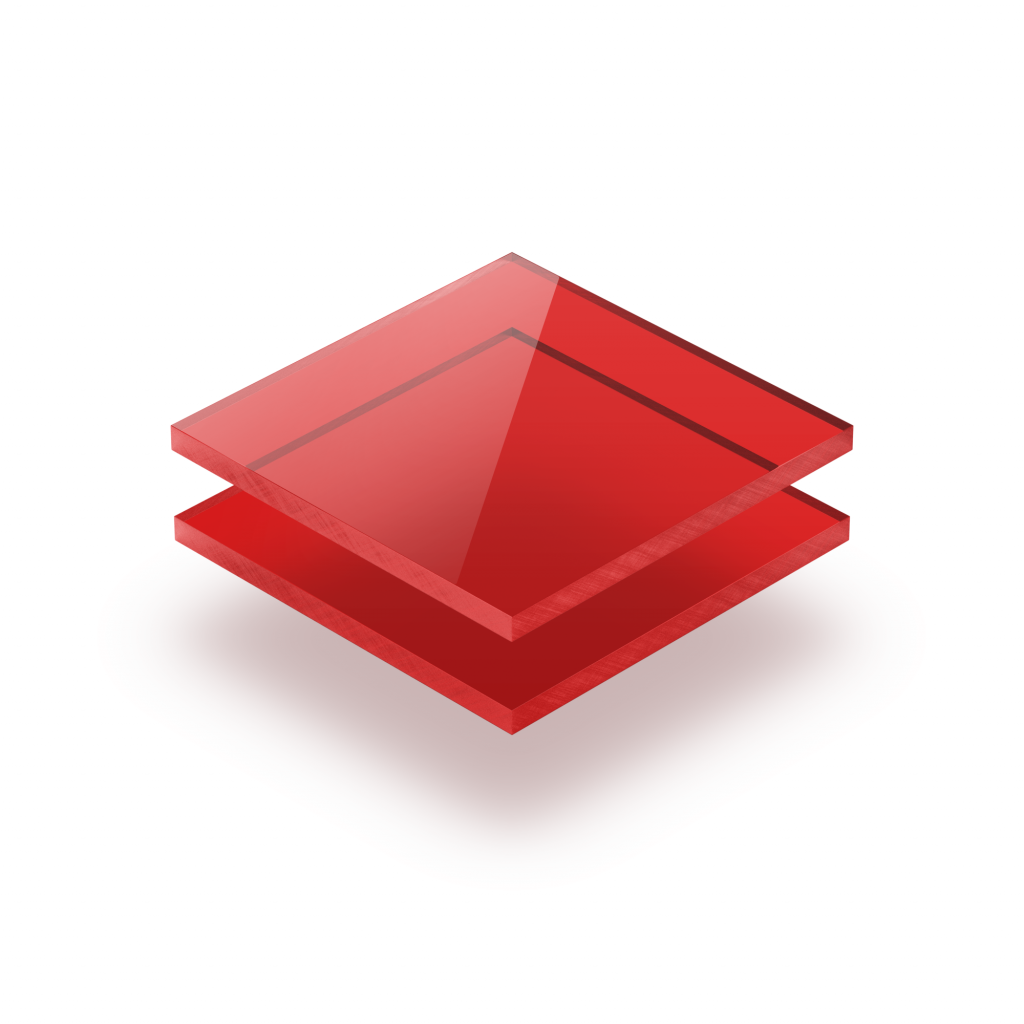 Plexiglass Teinté rouge